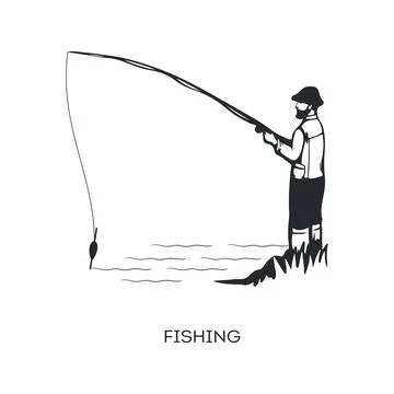 Fishing logo vector illustration Stock Illustration