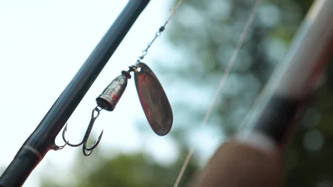 Fishing lure develops in the wind 004 動画素材 164368692