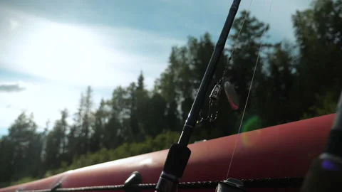 Fishing lure develops in the wind 006 스톡 동영상 164368942