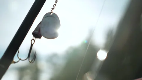 Fishing lure develops in the wind 007 스톡 동영상 164369067