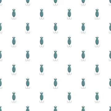 Fishing lure pattern creating seamless repeat background design Stock Illustration