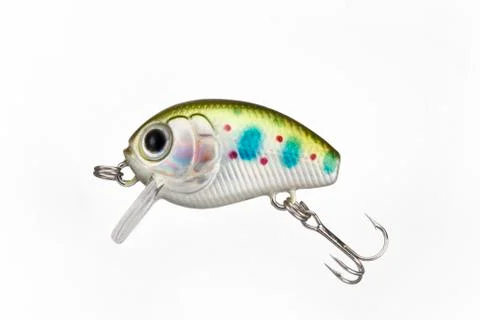 Fishing lure with a sharp three hook Stock Photos