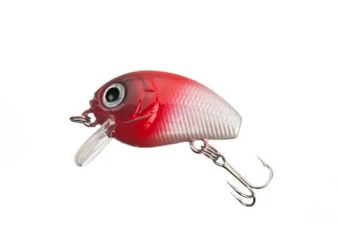 Fishing lure with a sharp three hook Stock Photos
