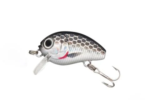 Fishing lure with a sharp three hook Stock Photos