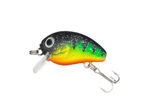 Fishing lure with a sharp three hook Stock Photos