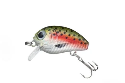 Fishing lure with a sharp three hook Stock Photos