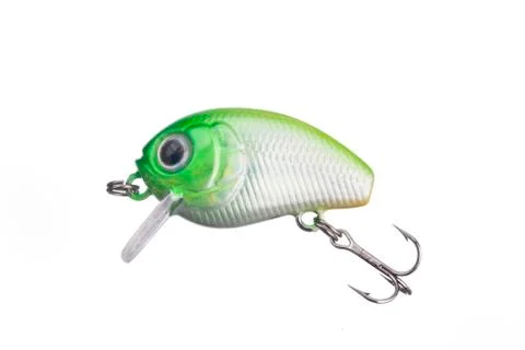 Fishing lure with a sharp three hook Stock Photos