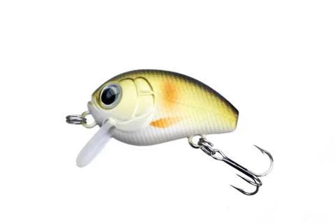 Fishing lure with a sharp three hook Stock Photos