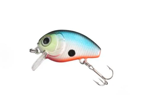 Fishing lure with a sharp three hook Stock Photos