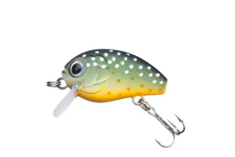 Fishing lure with a sharp three hook Stock Photos