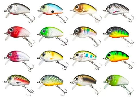 Fishing lure with a sharp three hook Stock Photos