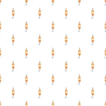 Fishing lures hook tackle seamless pattern background Stock Illustration