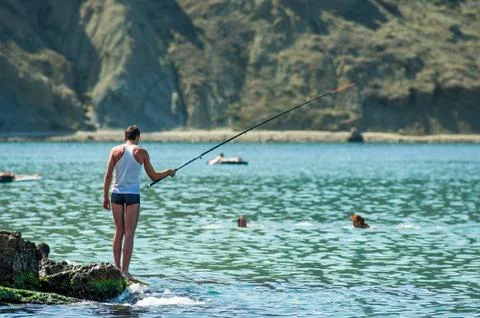 Fishing man Foto stock