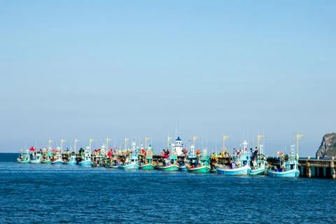 Fishing marina Foto stock