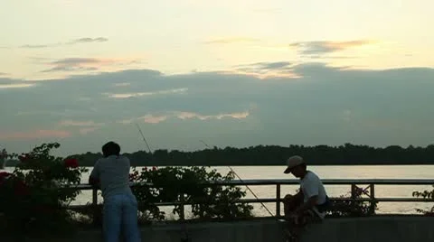 Fishing men 스톡 동영상 9090411