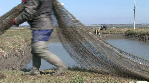 Fishing Net Stock Footage 659943