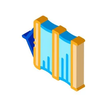 Fishing net isometric icon vector illustration 스톡 일러스트