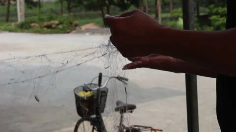 Fishing net lied Stock Footage 67316859