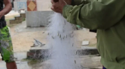 Fishing net lied Stock Footage 67319476