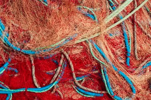 Fishing nets background Stock Photos