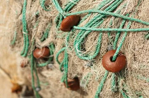 Fishing nets background Stock Photos