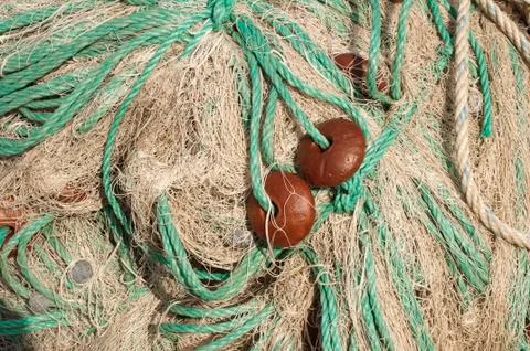 Fishing nets background Stock Photos