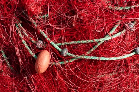 Fishing nets background Stock Photos