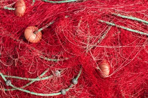 Fishing nets background Stock Photos