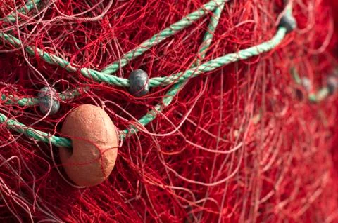 Fishing nets background Stock Photos