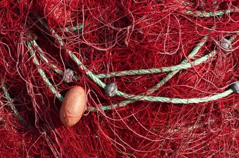 Fishing nets background Stock Photos