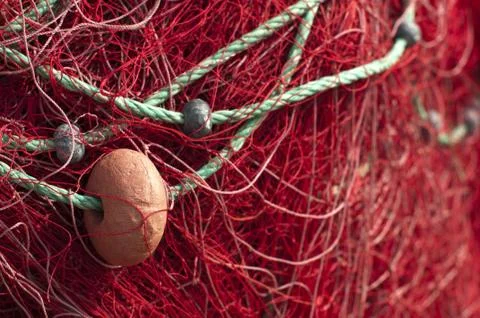 Fishing nets background Stock Photos
