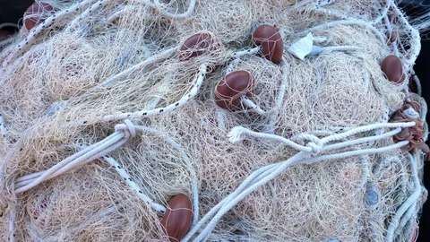 Fishing nets Stock Footage 117920758