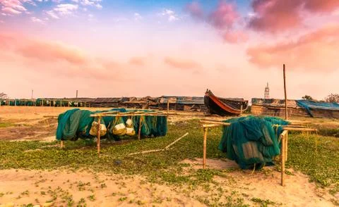 Fishing nets Foto stock
