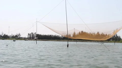 Fishing Nets Vietnam Stock Footage 251880633
