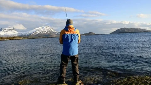 Fishing in the Norway Stock Footage 107683020