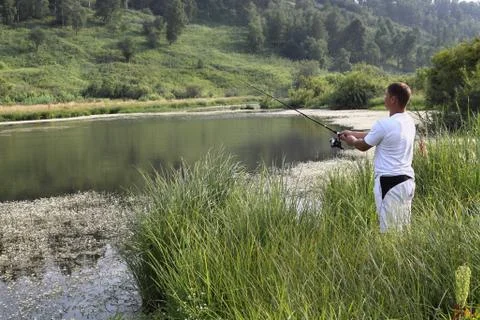 On fishing 스톡 사진