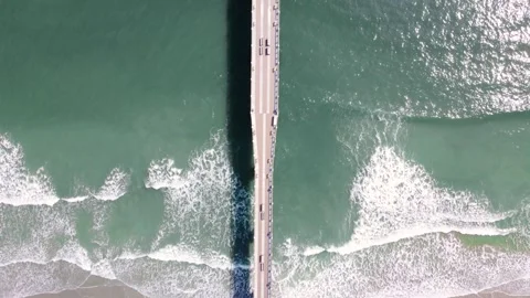 Fishing Pier From Above Stock Footage 274687759