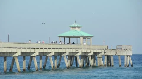 Fishing pier in Florida Video stock 12627667