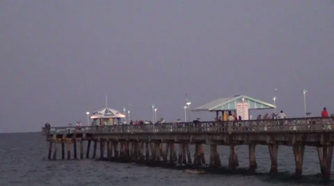 Fishing pier in Florida Stock Footage 39672649
