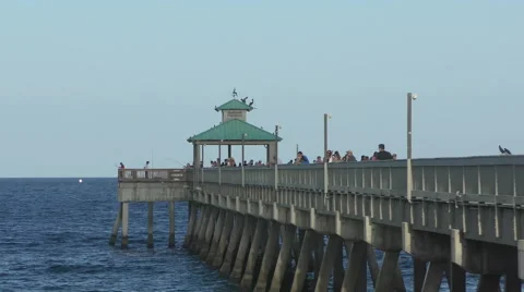 Fishing pier in Florida Stock Footage 67341329