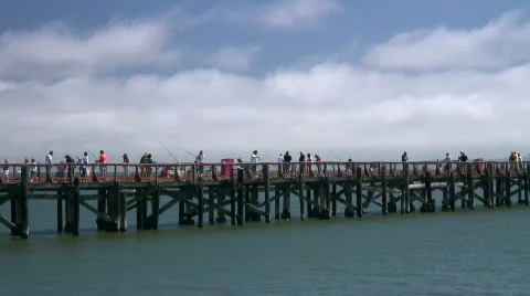 Fishing pier Stock Footage 562943