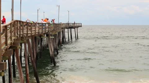 Fishing Pier Stock Footage 12202460
