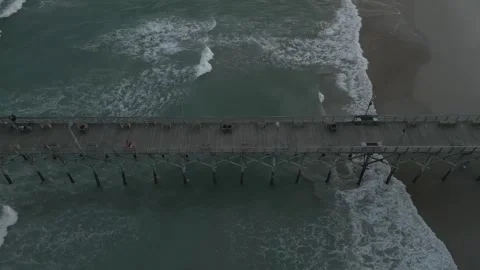 Fishing Pier at sunset Stock Footage 252210636
