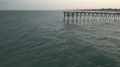 Fishing Pier at sunset Stock Footage 252210641