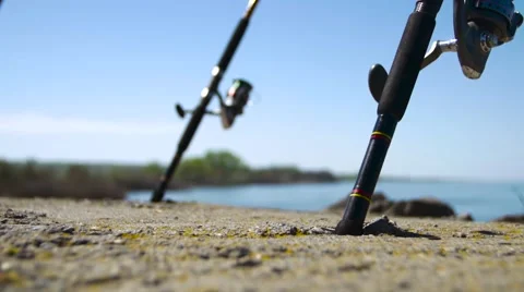 Fishing Poles, Rack Focus 動画素材 68781675