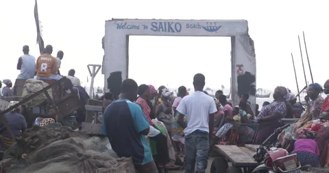 Fishing port of entry Stock Footage 68843463