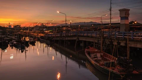 Fishing port. Stock Footage 88528637