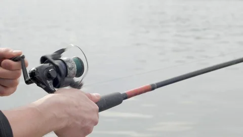 Fishing process Stock Footage 91974404