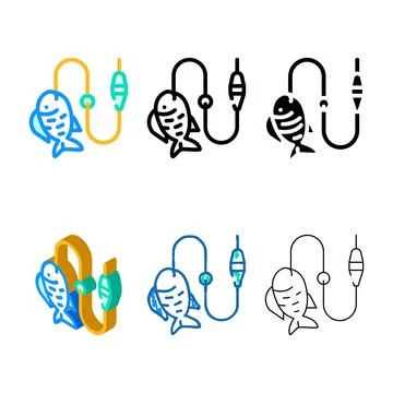 Fishing for range relax color icon vector Stock Illustration