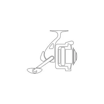 Fishing reel. flat vector icon Stock Illustration